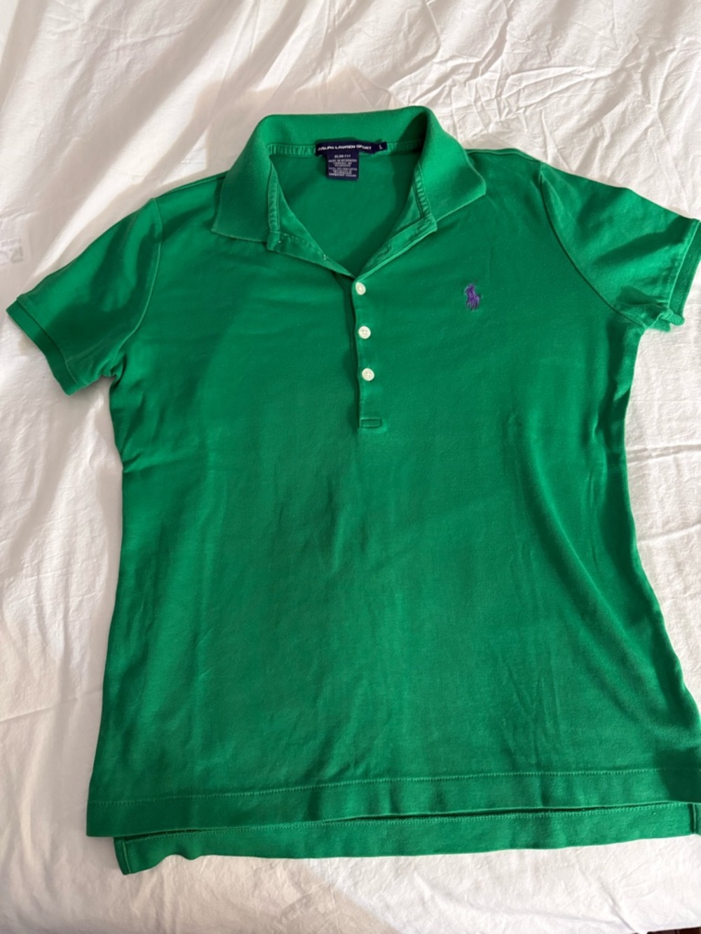 Ralph Lauren Bright Green Polo with Purple Pony